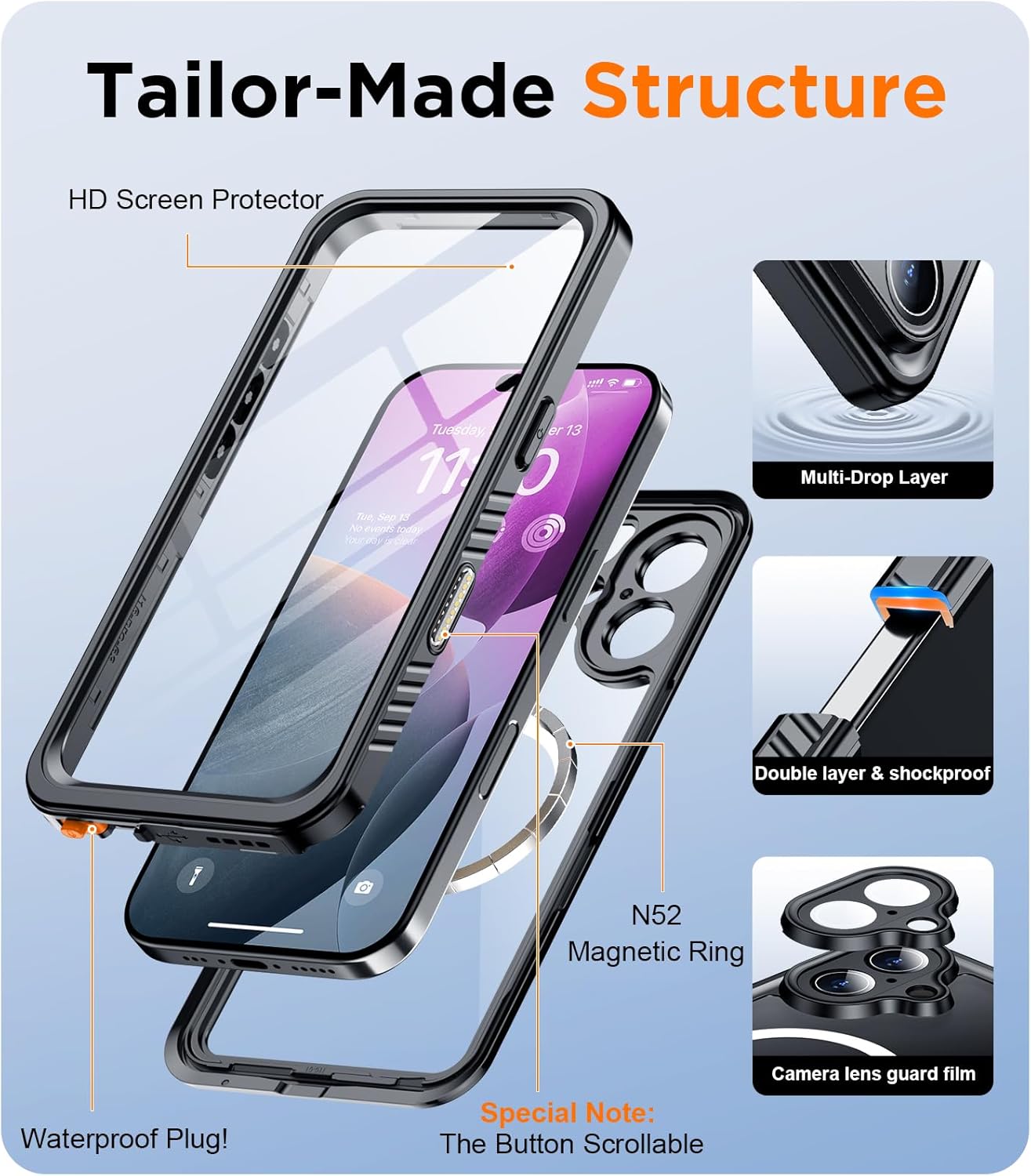 iPhone 16 Plus Waterproof Case