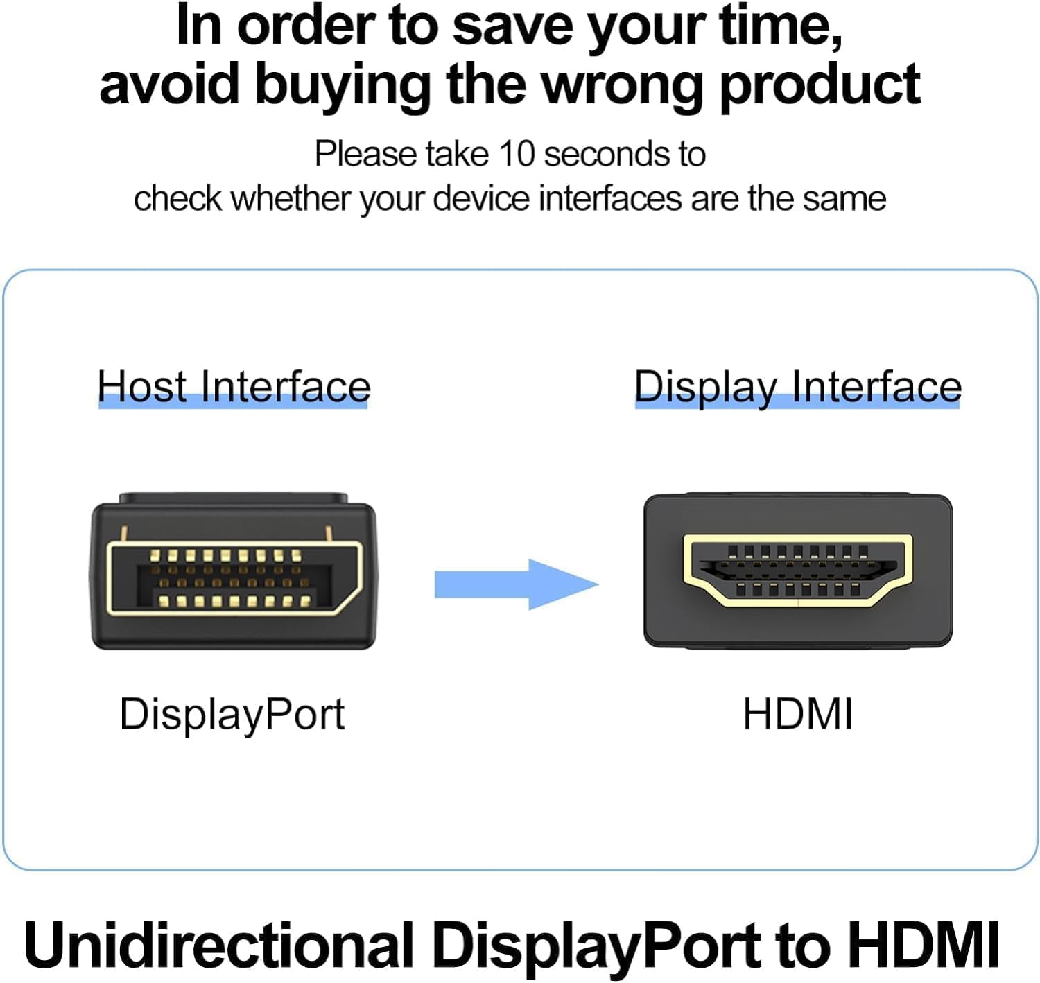 Display Port to HDMI Adapter With Audio Support