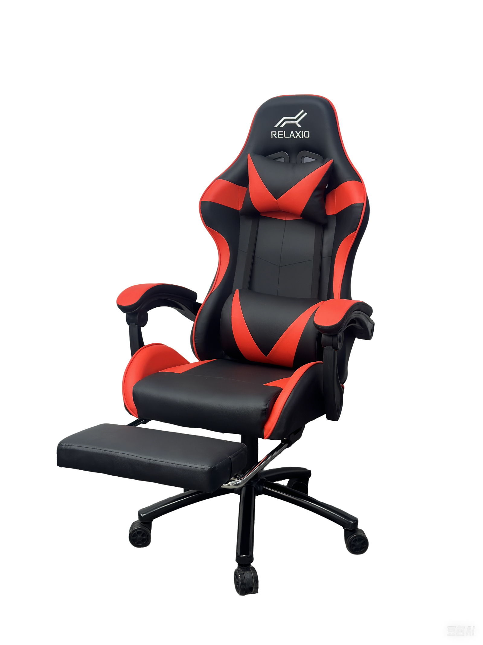 Gaming Chair With Headrest and Foot Rest - Red