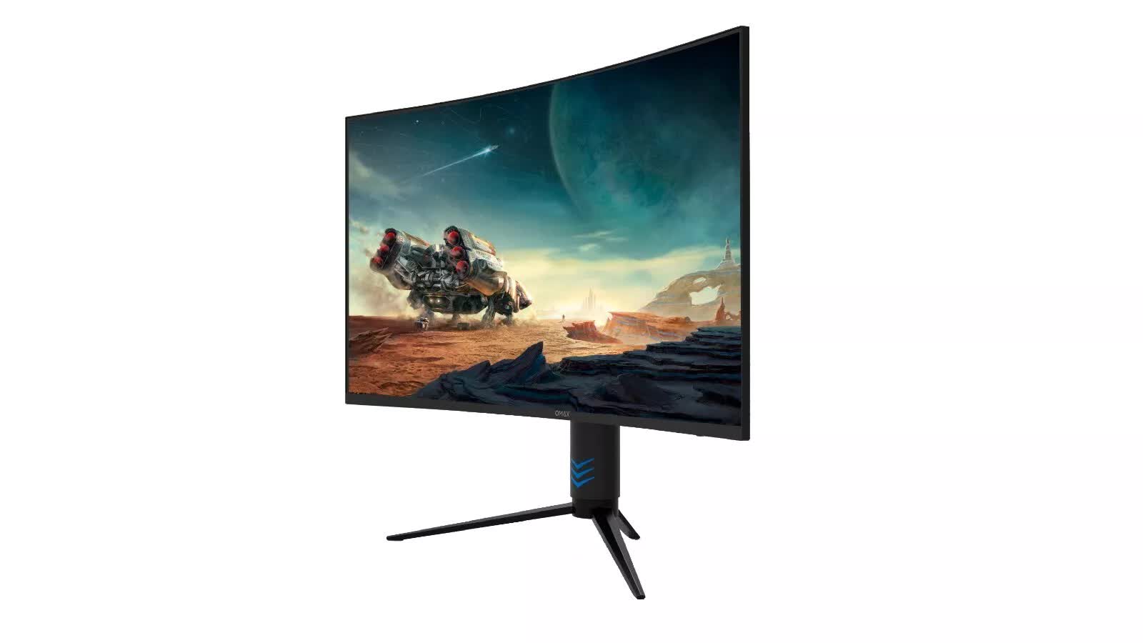 QMAX 31.5" Gaming Monitor Curved QHD 165Hz 2560*1440p 1ms with Build in Speakers Height Adjustable