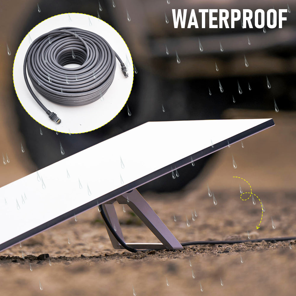 46M/150FT Replacement Gen 3 Cable 26AWG for Starlink Rectangular Satellite V3 Waterproof Weatherproof High Speed Supports Bandwidths up to 1200Mbps Gray