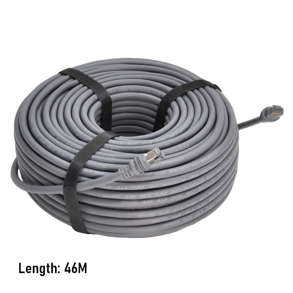 46M/150FT Replacement Gen 3 Cable 26AWG for Starlink Rectangular Satellite V3 Waterproof Weatherproof High Speed Supports Bandwidths up to 1200Mbps Gray