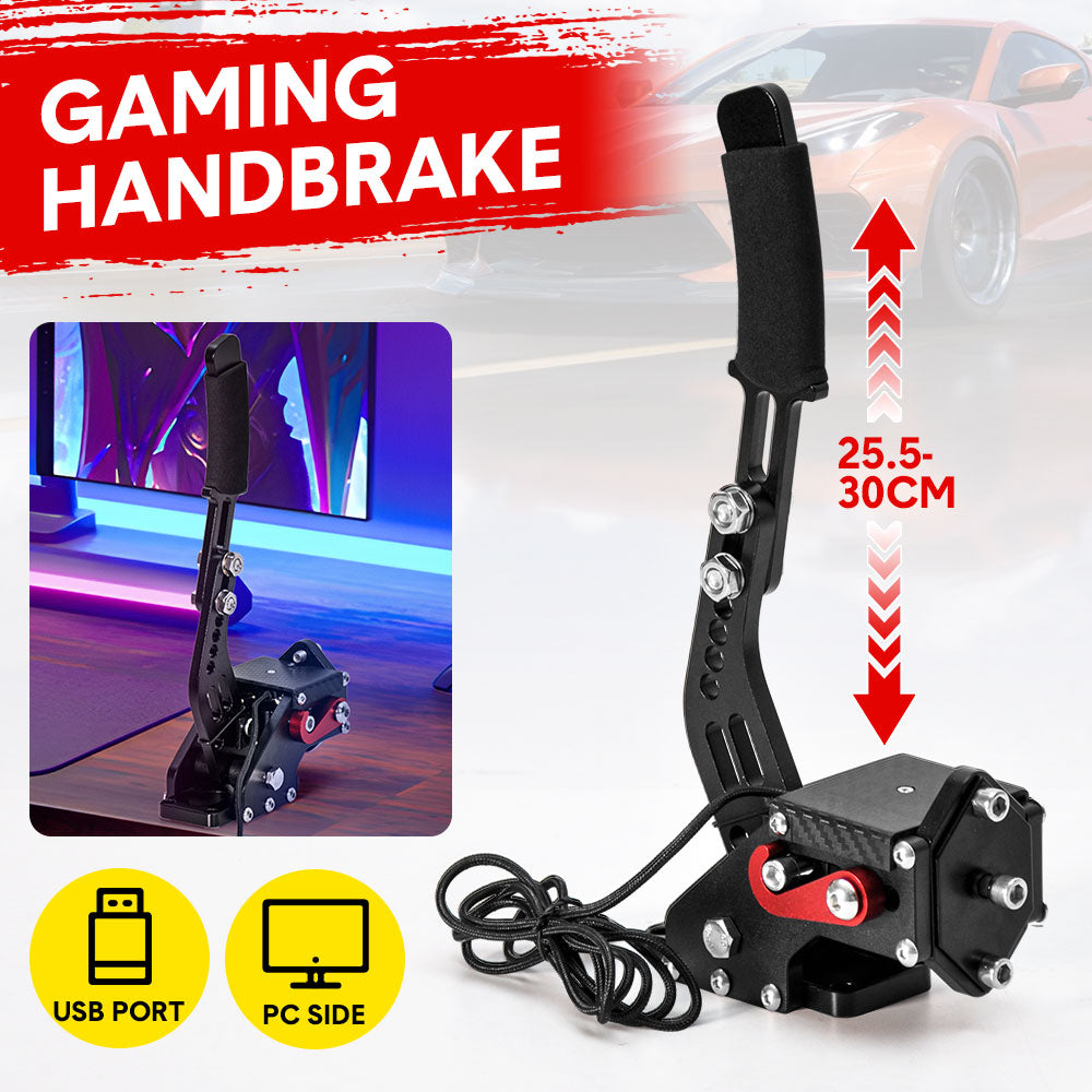 Racing Games Handbrake PC USB Universal Adjustable Aluminium Alloy Handbrake Dual Modes Plug and Play Applicable All Steering Wheel Stand SIM Racing Games