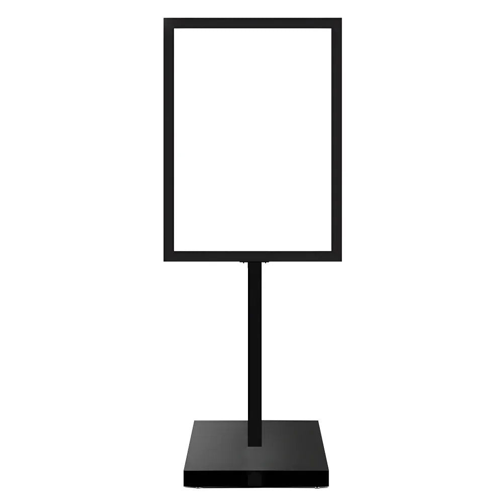 A1 Double Sided Sign Poster Sign Floor Frame Poster Stand Advertising Display Stand for Store Mall Shopping Guide Wedding Meeting Office Metal Black