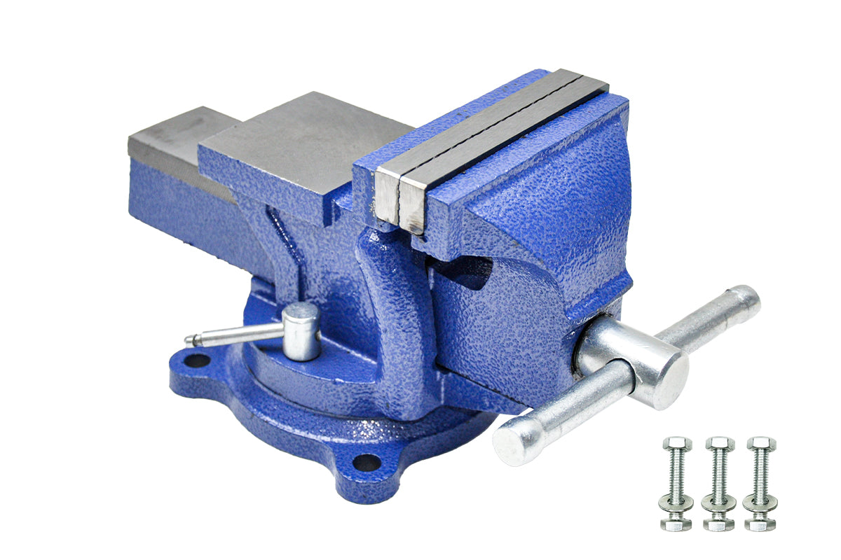 Heavy Duty 4" Bench Vice Table Top Clamp Vise with Anvil Swivel Base For Woodworking Fit for Home and Workshop Application