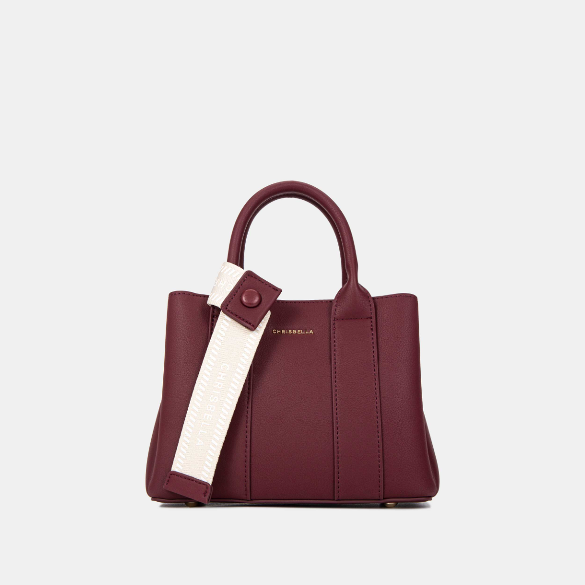 Chrisbella Sienna Tote-Wine Red