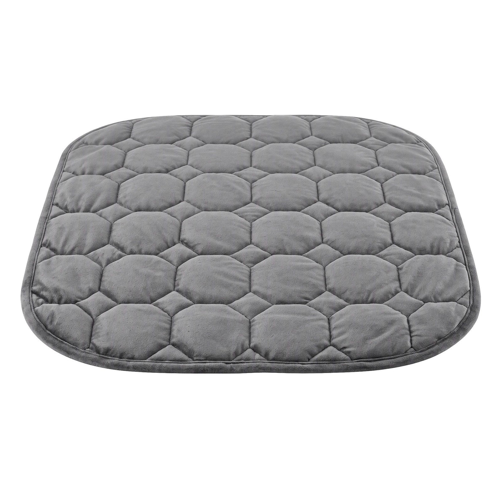 Giselle Weighted Lap Blanket 3.2KG Grey Crystal Velvet Quilted Glass Bead Fill for Sofa Office