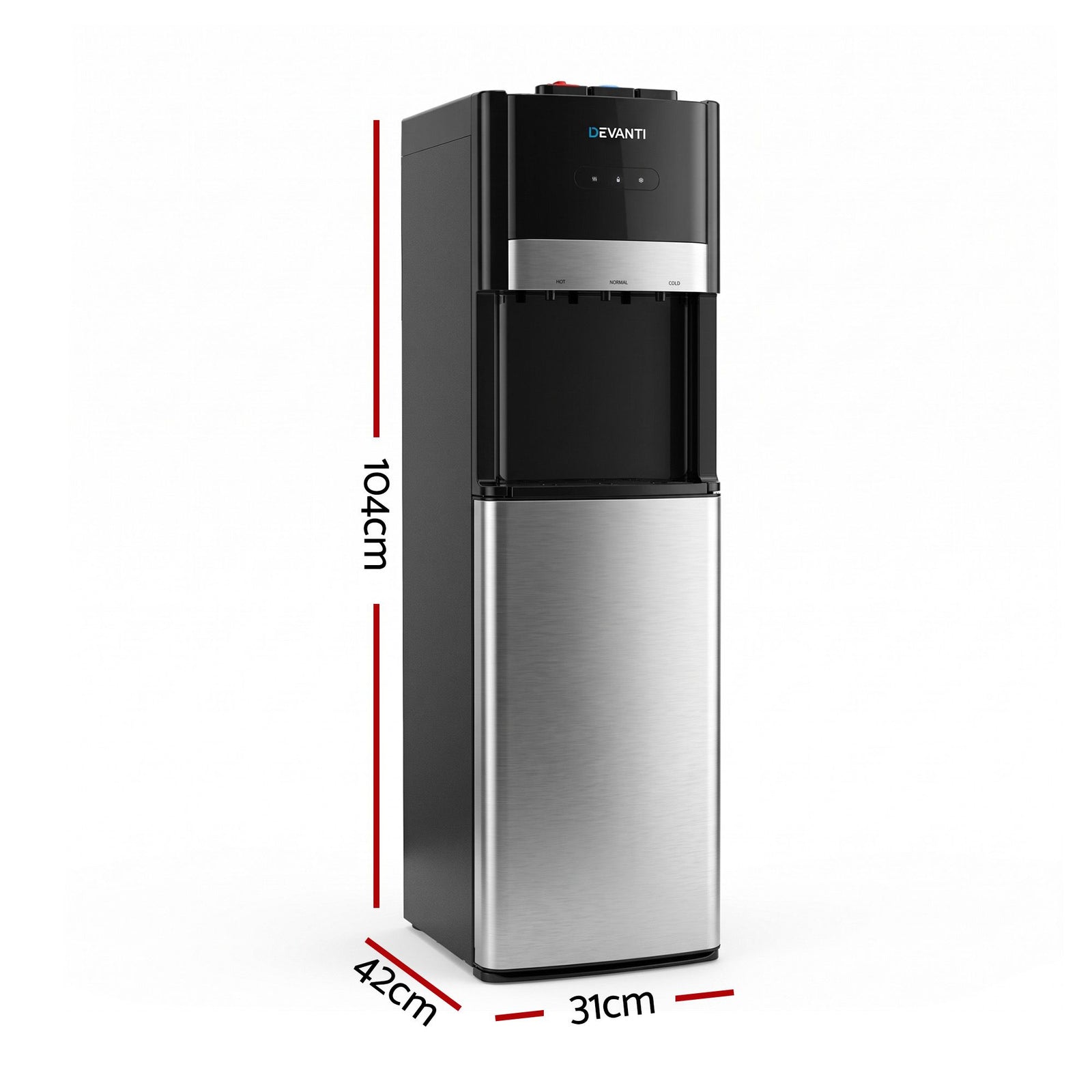 Devanti 3 Taps Hot and Cold Water Cooler Dispenser with Child Safety Lock