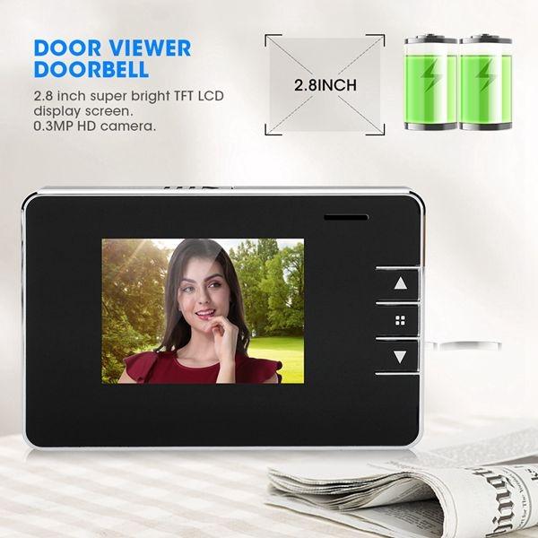 2.8 Screen Digital Peephole Door Bell With 0.3Mp Camera-1915197585149267974