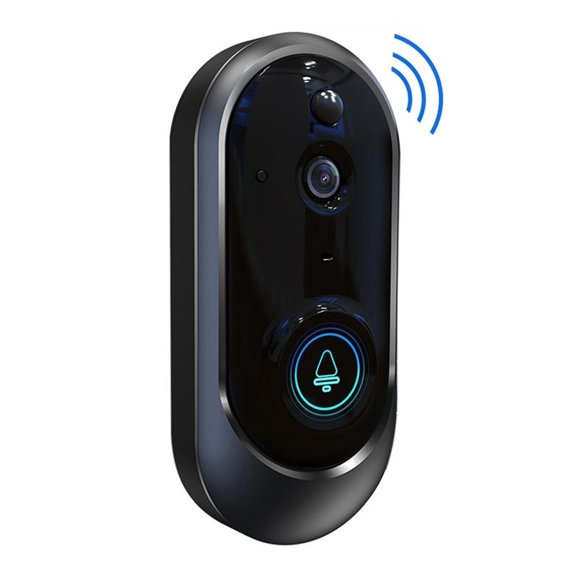 Smart Wifi Video Doorbell With Remote Monitoring & Voice Intercom - 720P 6400Mah Black-1915196747542564864
