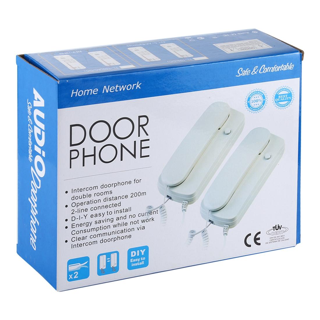 High-Definition Wired Intercom Doorphone - Two-Way Communication White-1915196639291772933