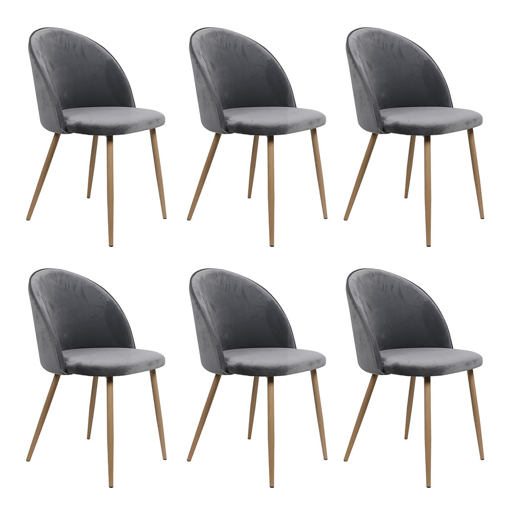 Levede 6x Dining Chairs Seat French Grey-1973193554717184000