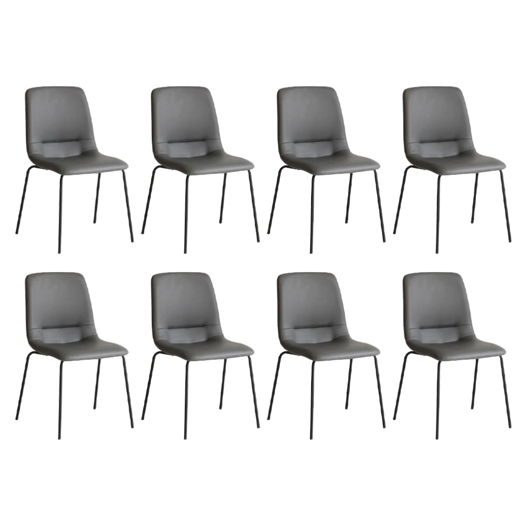 Levede Stackable Dining Chairs Kitchen Grey Set of 8-1973193562073993216
