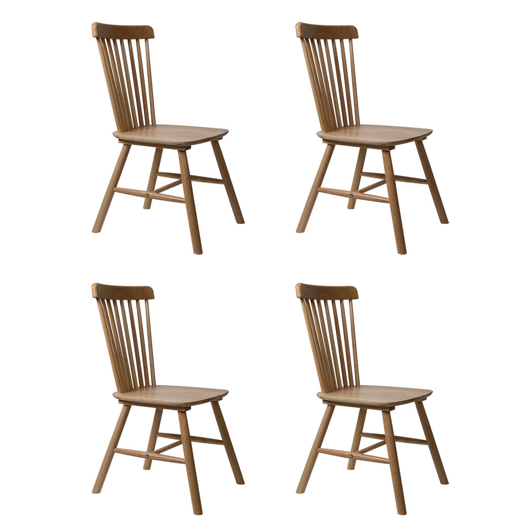 Levede 4x Dining Chairs Kitchen Windor Oak-1973193553383395328