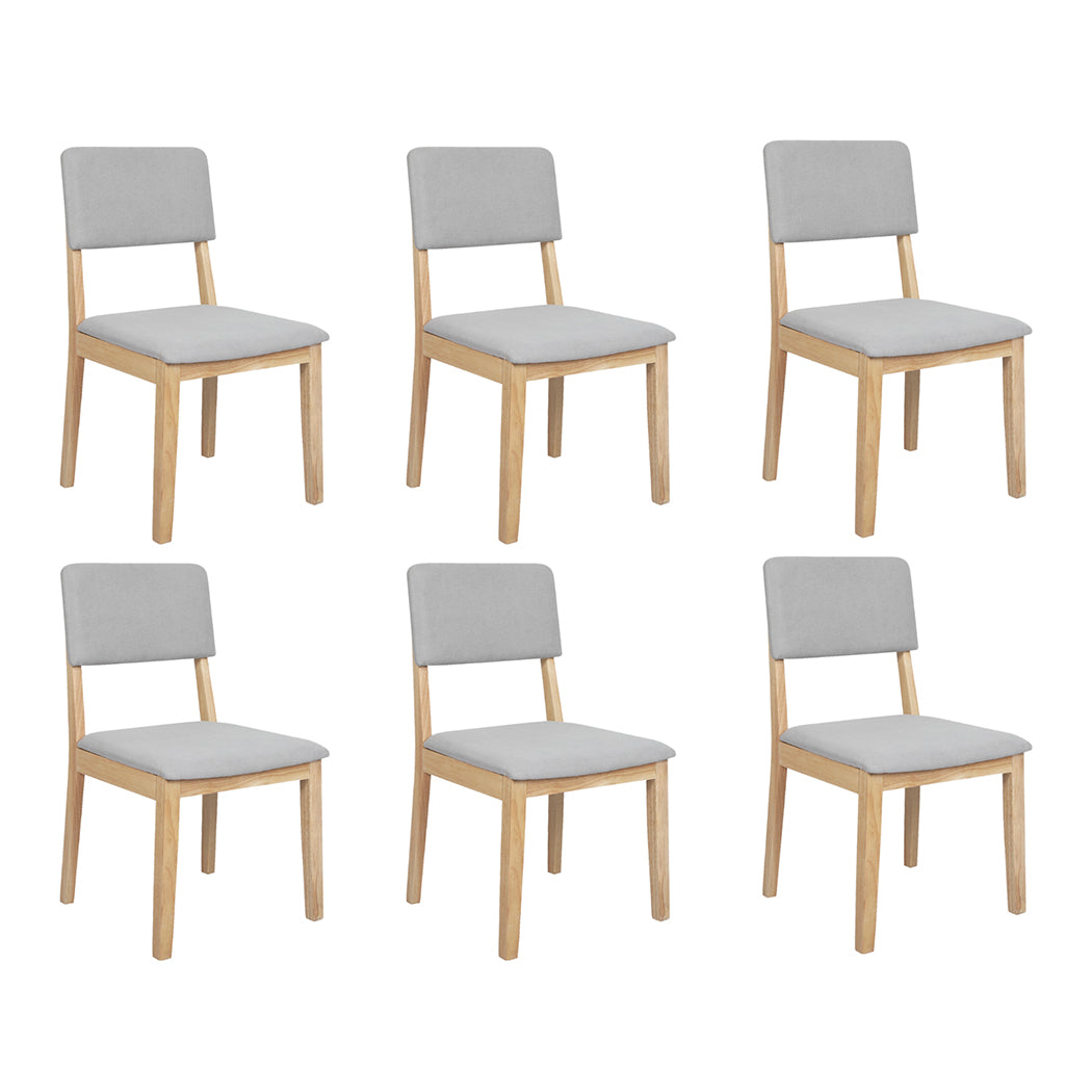 Levede Dining Chairs 6 Upholstered Kitchen Chair-1973193570844282880