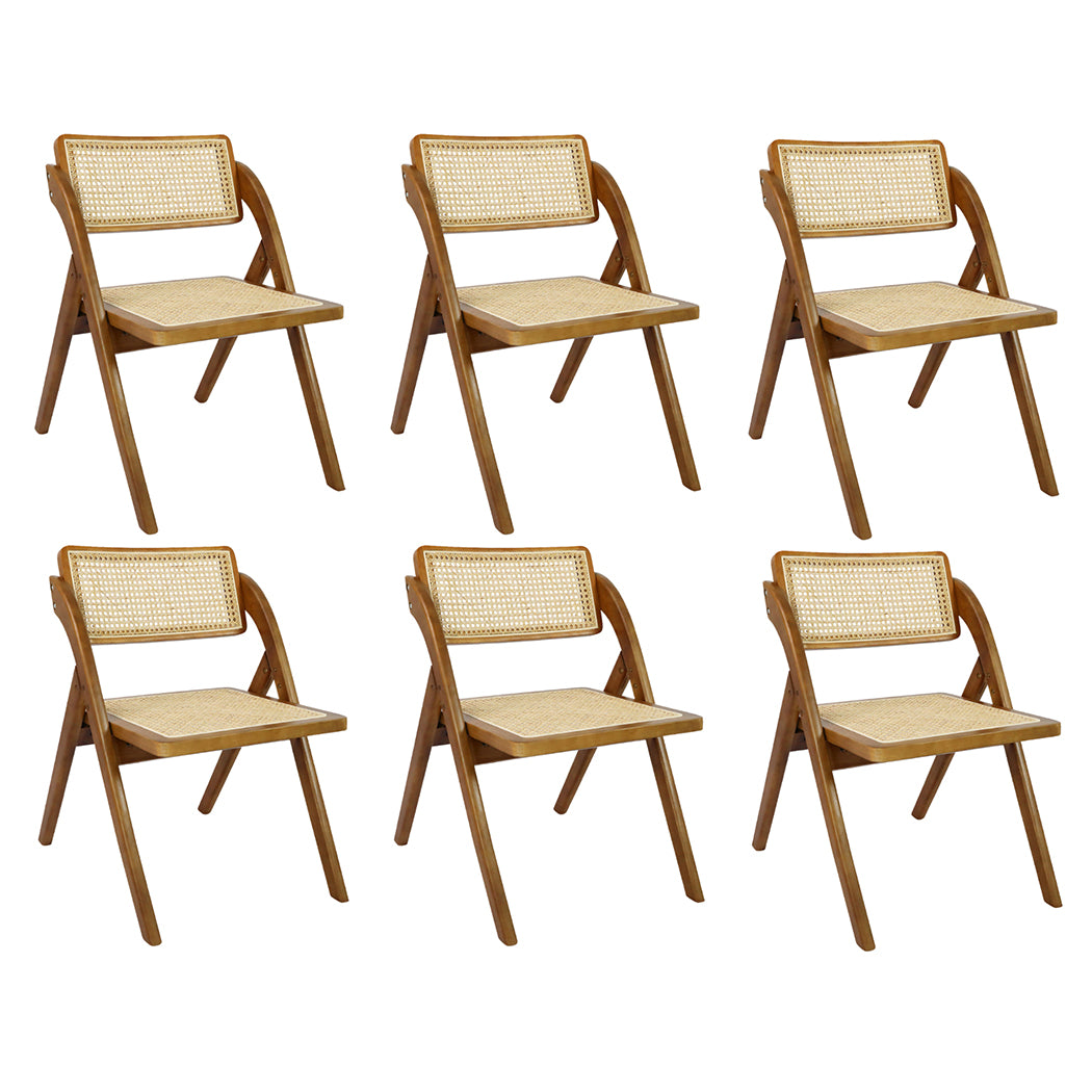 Levede 6X Foldable Rattan Dining Chairs-1973193561499373568