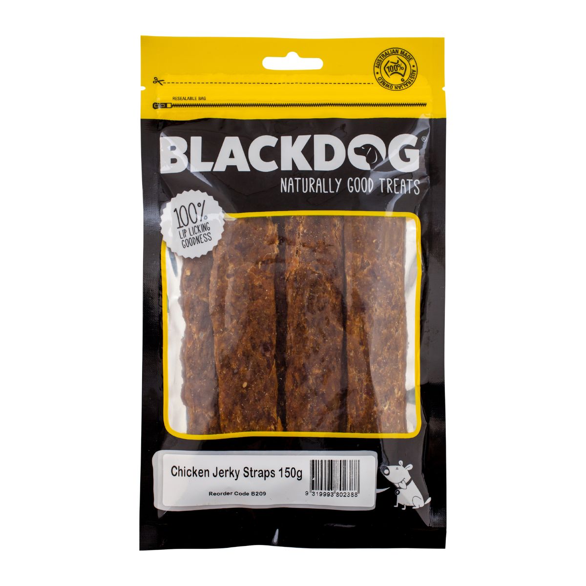 Blackdog Chicken Jerky Straps 150g-1973193585557901314