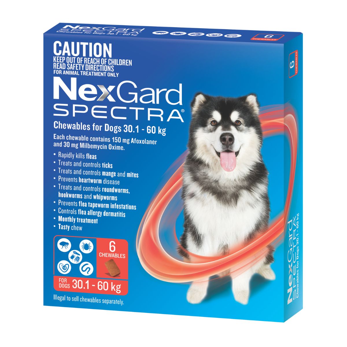 NexGard Spectra Dogs 30.1-60kg 6pk-1973193604428075010
