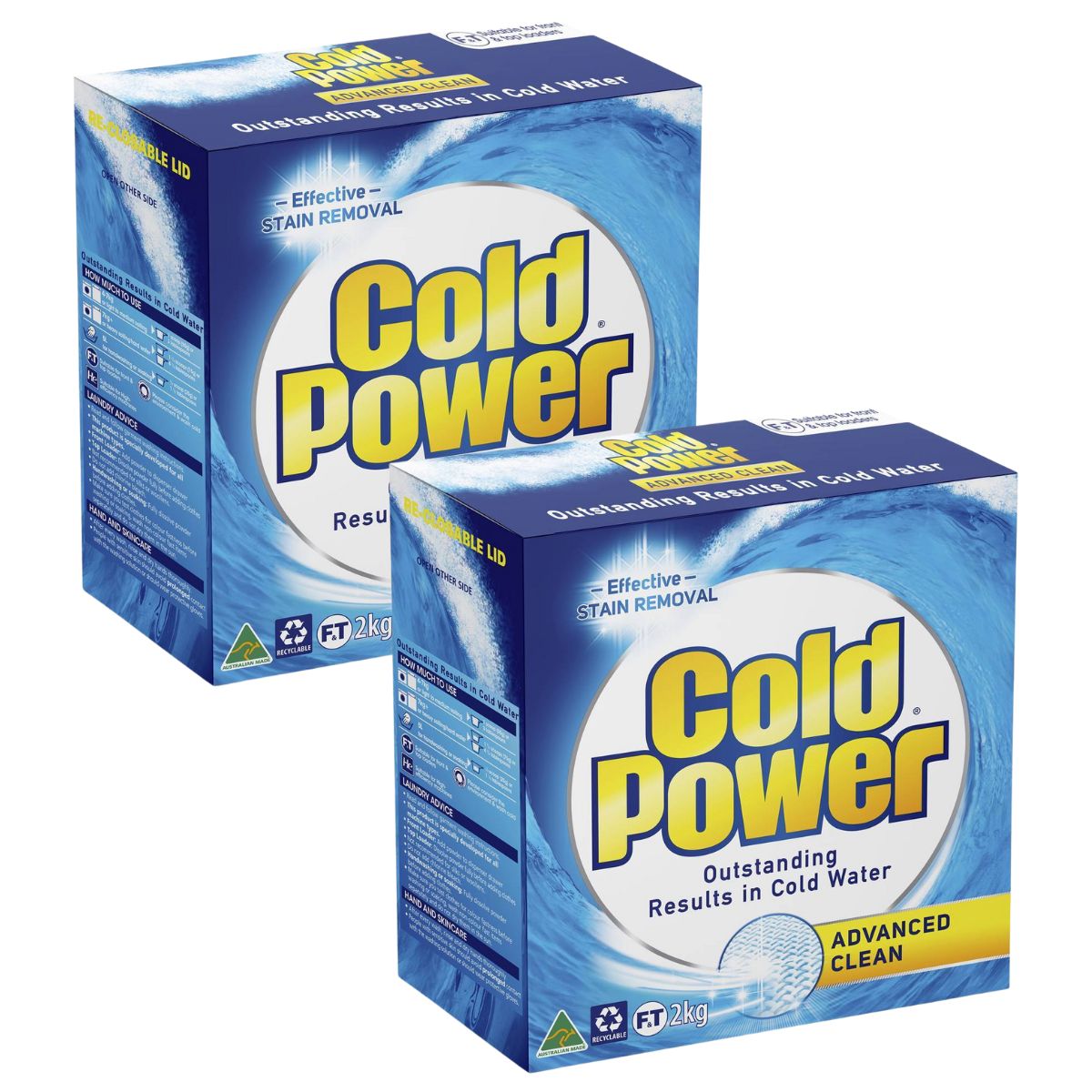 Cold Power 2kg Laundry Powder Advanced Clean Stain Remover x2-1973193594508546048