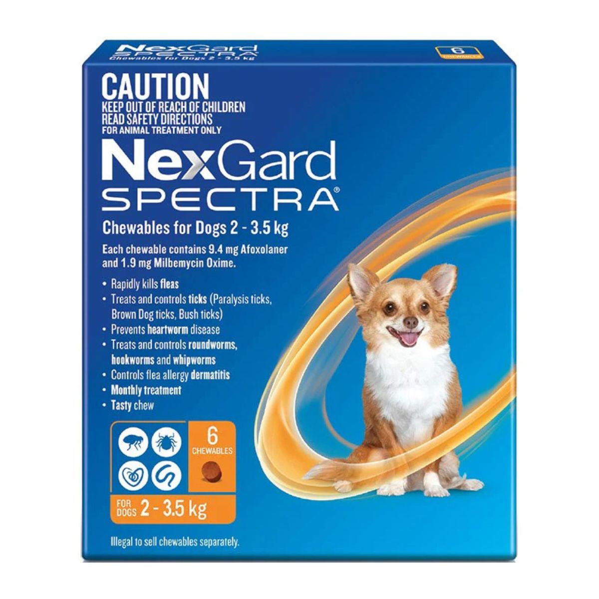 NexGard Spectra Dogs 2-3.5kg 6pk-1973193604604235779
