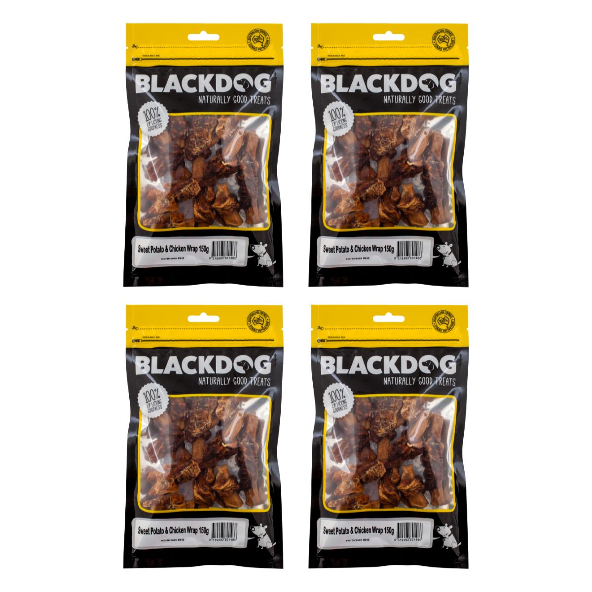 Blackdog Sweet Potato & Chicken 150g x 4pk-1973193587160125441