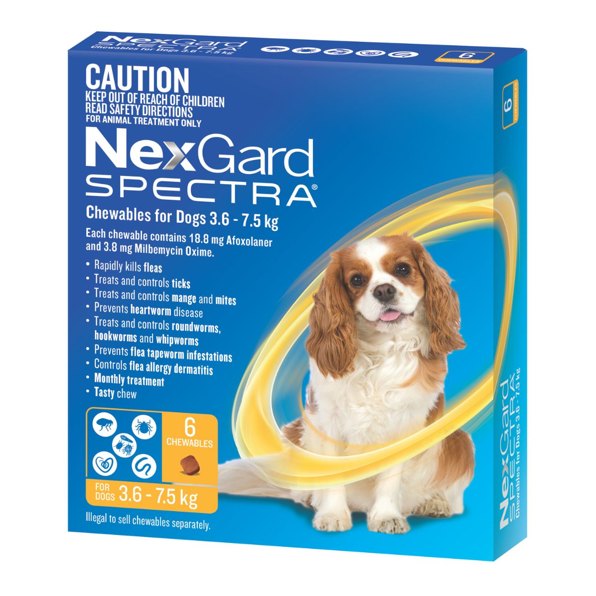 NexGard Spectra Dogs 3.6-7.5kg 6pk-1973193604092530688