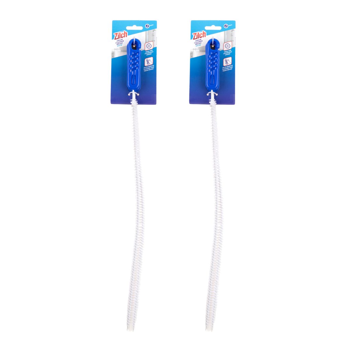 2x Zilch 50cm Brush Drain Cleaner 2pk-1973193608945340416