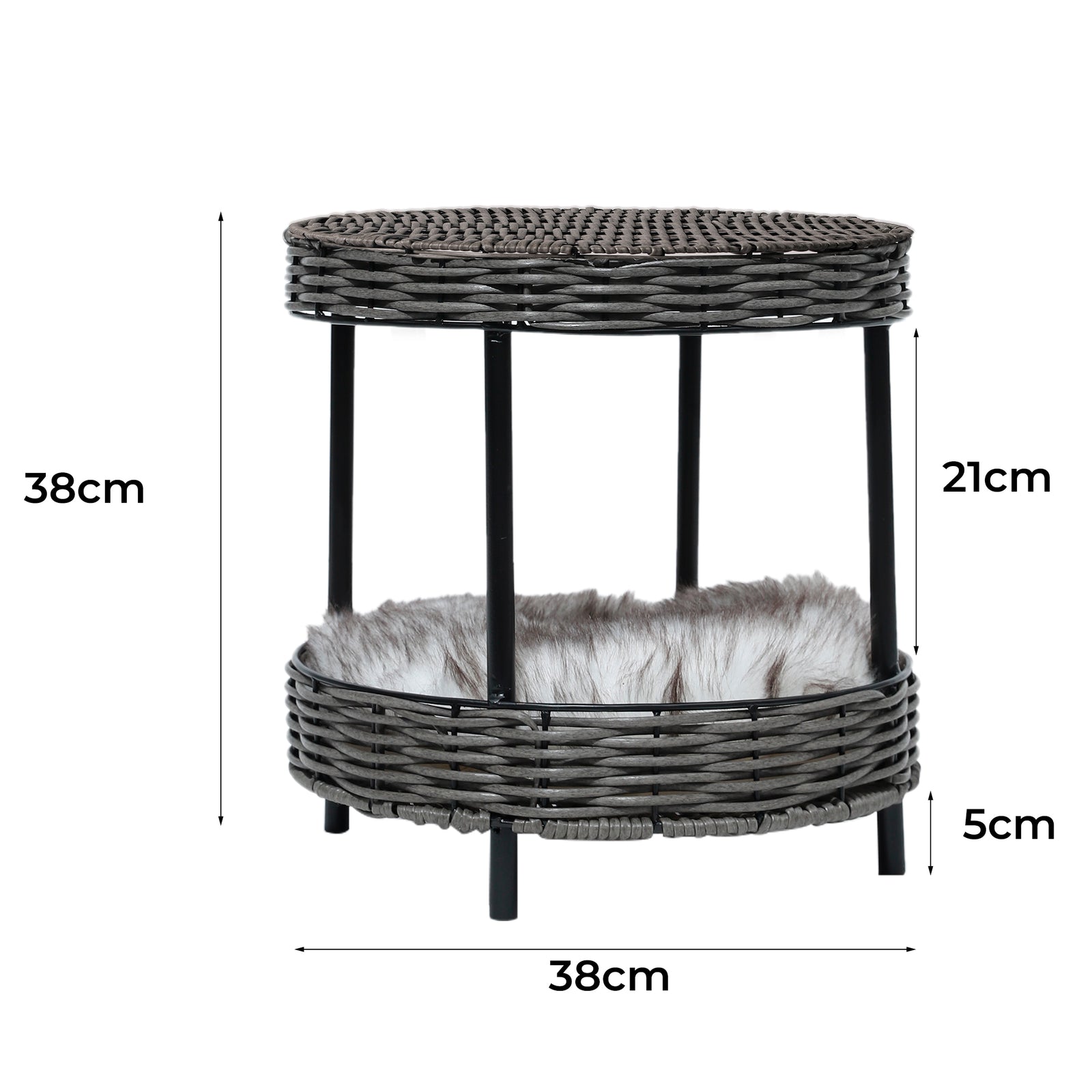 PaWz Rattan Pet Bed Elevated Raised-1954802531649589250