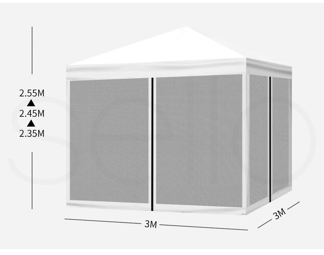 Mountview Gazebo 3x3 Marquee Pop Up White-1954802644396675074