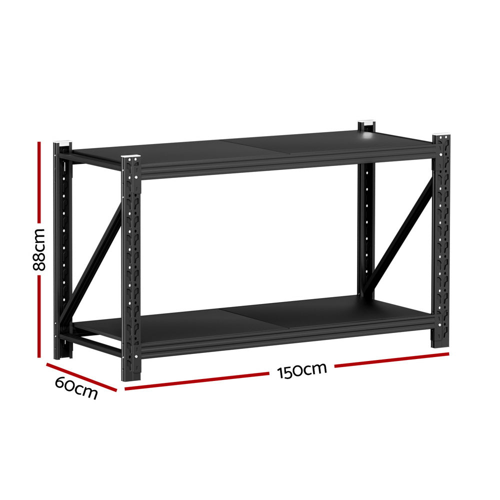 Giantz 2x 0.9M Garage Shelving Workbench Warehouse Rack