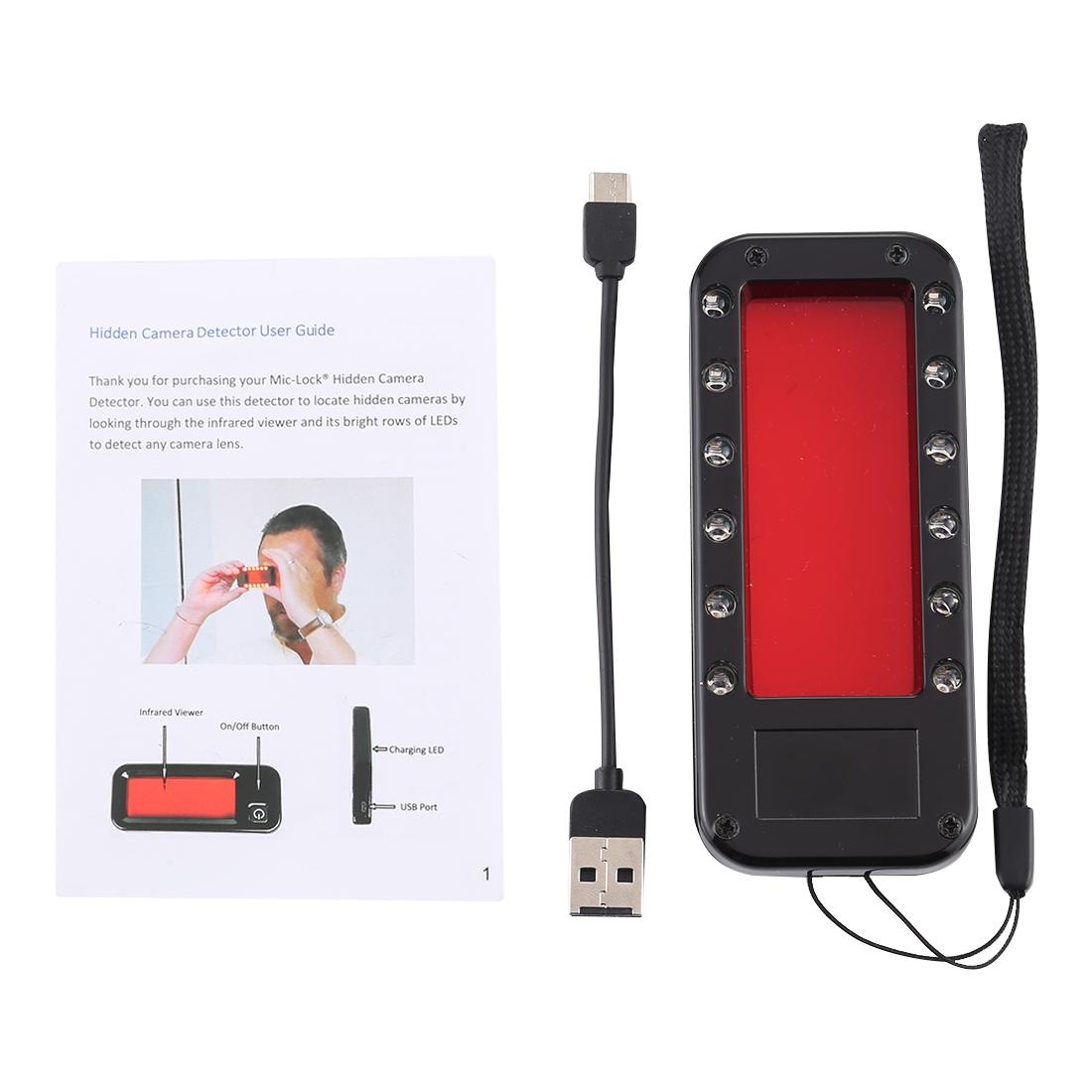 Infrared Lens Search Detector With Lanyard - Rectangular Shape-1915198026486517763