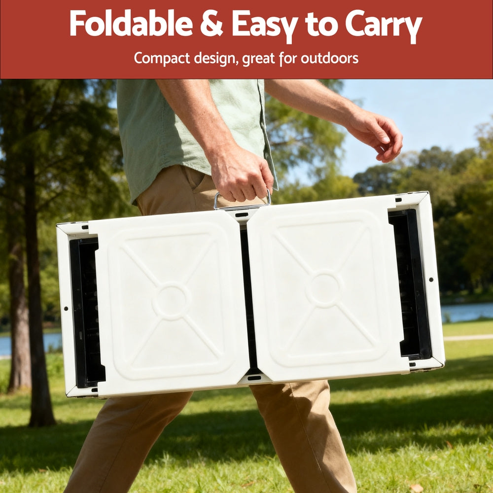 Grillz Portable BBQ Grill w/ Stainless Steel Racks & Pans for Outdoor