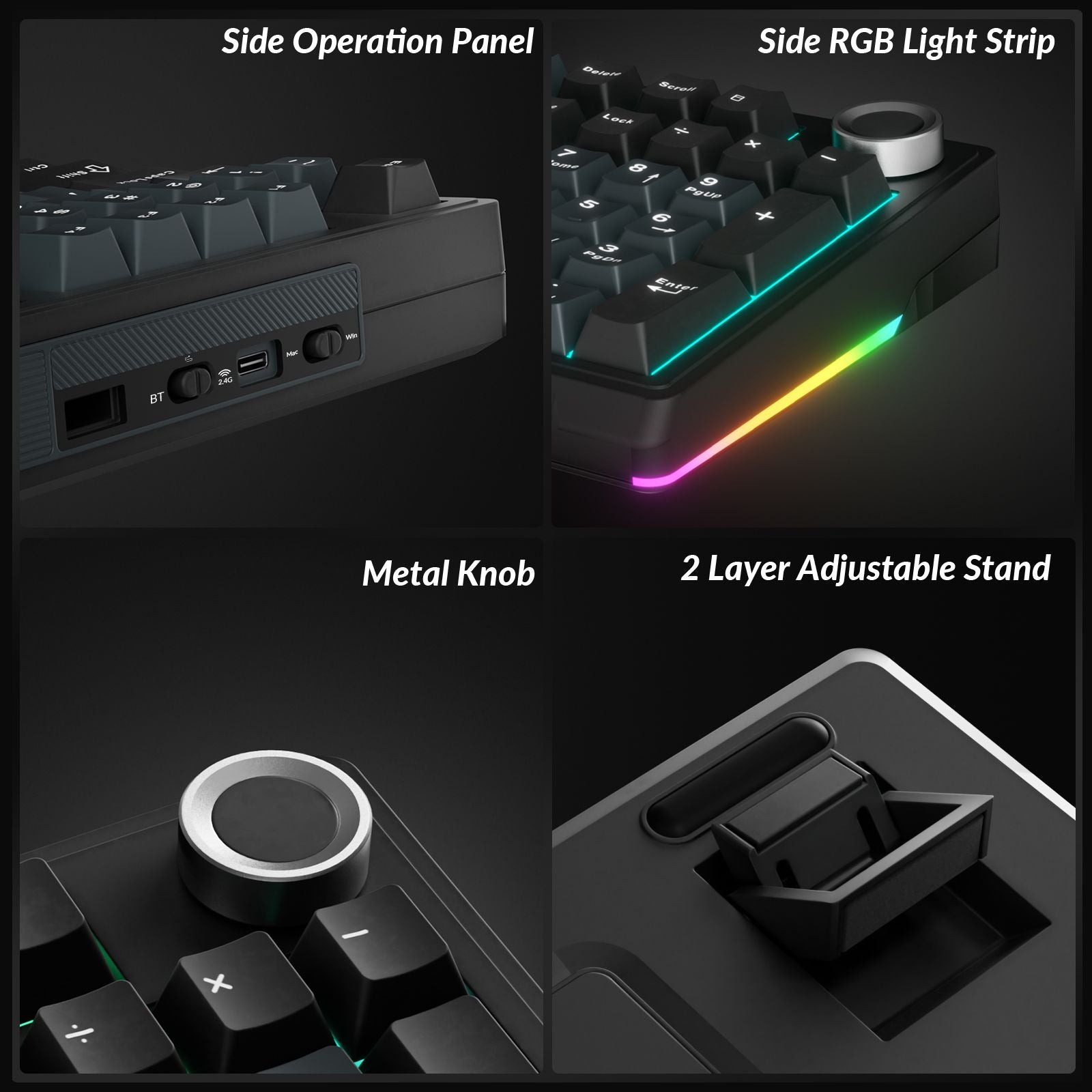 SOLAKAKA Ki99 Pro 99-Key Gasket Mechanical Keyboard Tri-Mode Hot-Swap Knob