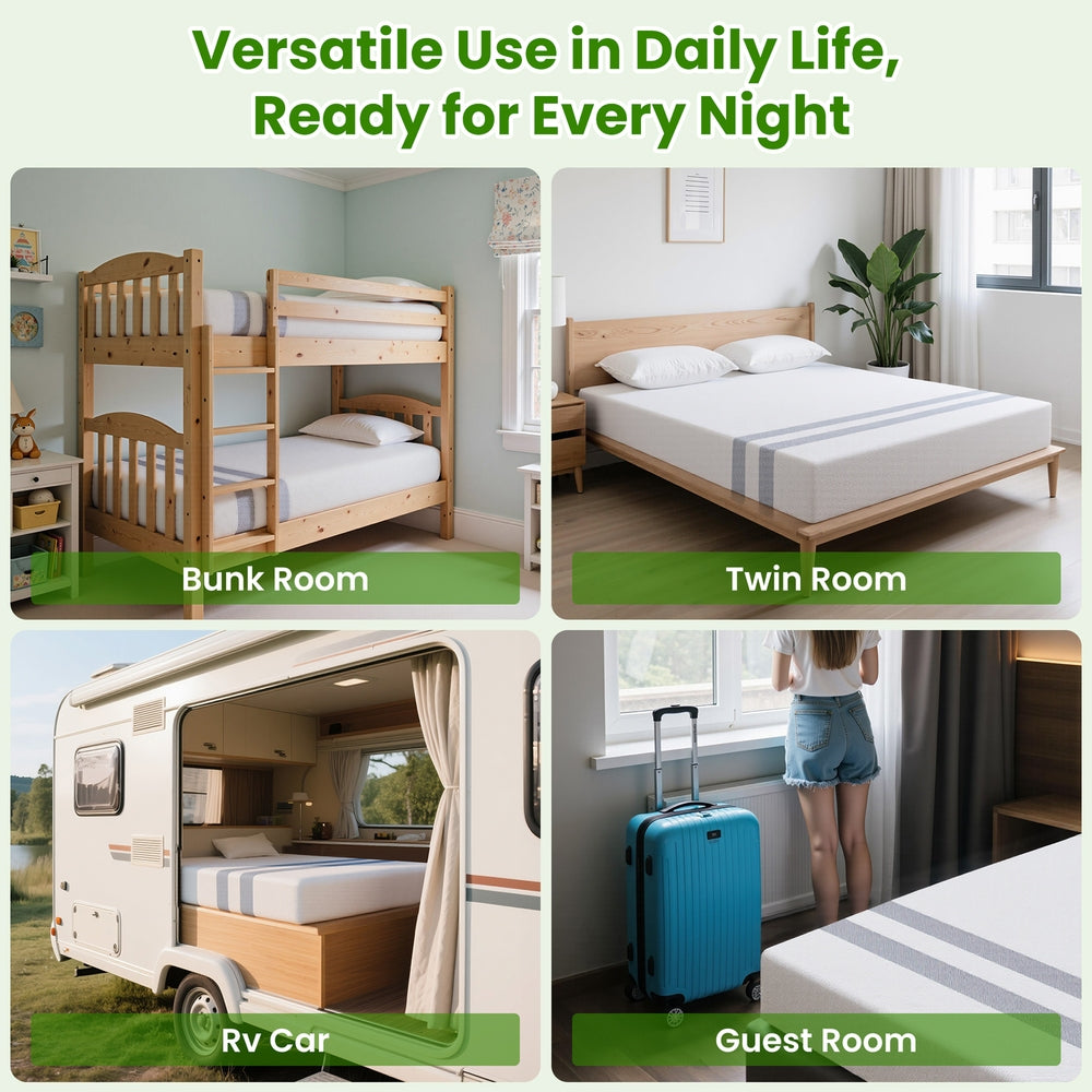 BedStory King Single Memory Foam Mattress 20cm Cooling Gel Foam Mattress in a Box Medium Soft Feel