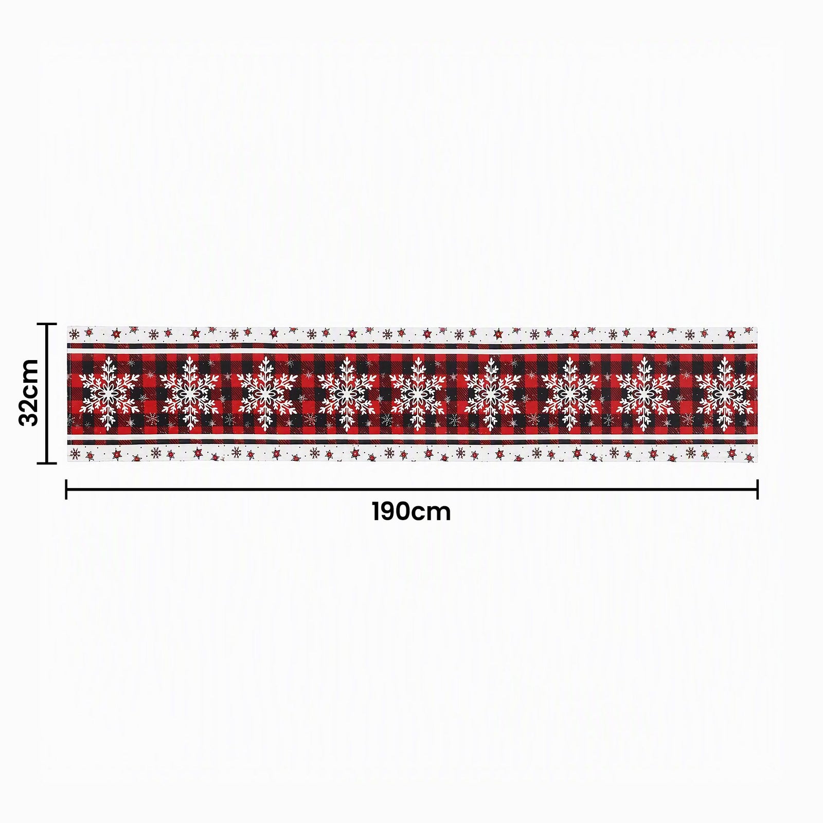 Jingle Jollys Christmas Table Runner Snowflake 190x32CM Dining Party Decor Linen