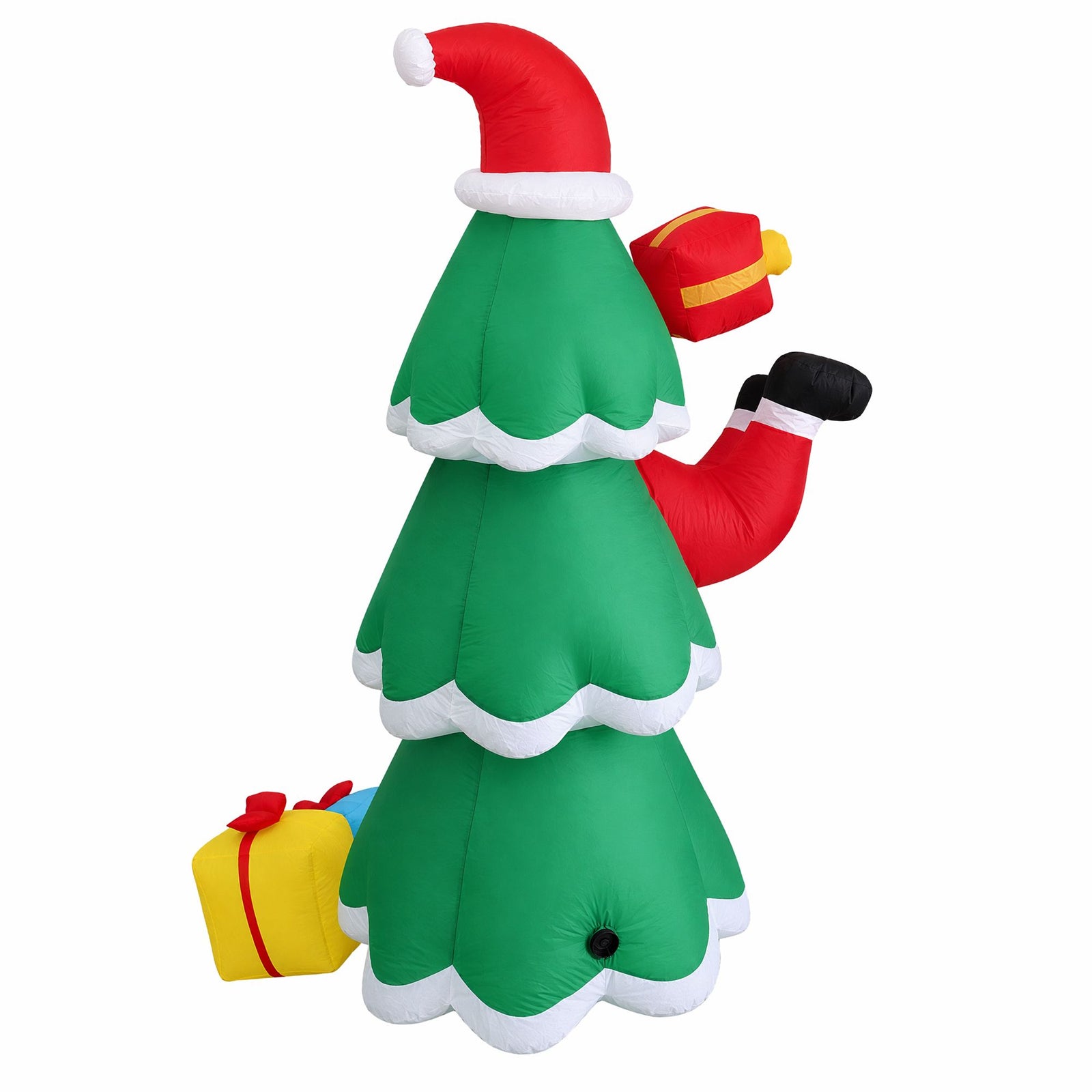 Jingle Jollys Christmas Inflatable Santa Tree 2.5M Height Flashing Light Decorations Illuminated