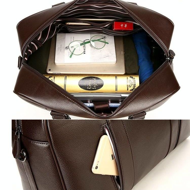 Large Leather Gym & Travel Bag - Spacious & Stylish-1915196644224274440