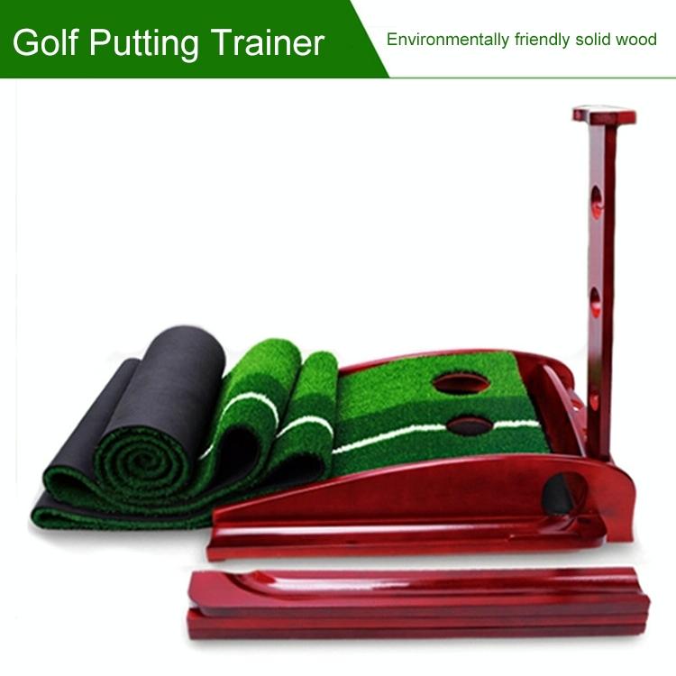 3M Golf Solid Wood Putter Trainer Practice Set Training Mat-1922443428982034441