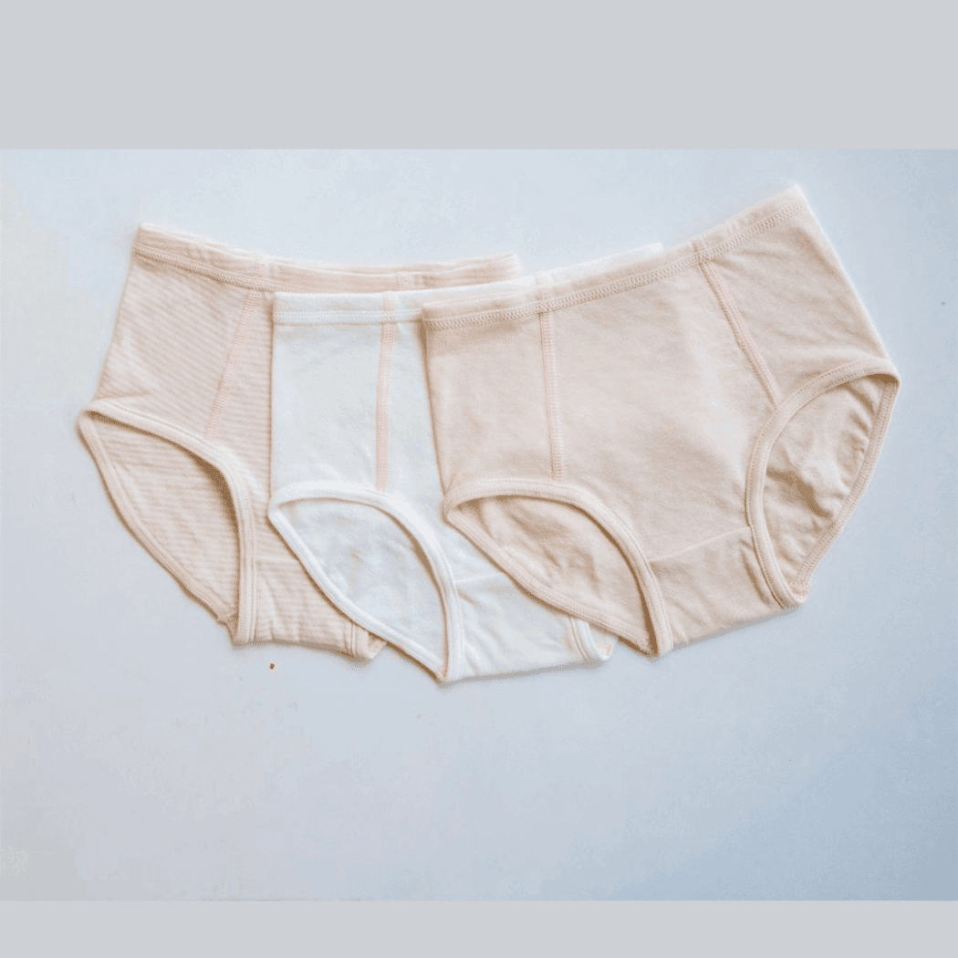 Angel Dept Organic Cotton Kids Underwear White Briefs - Girl 140-1910112420613984256