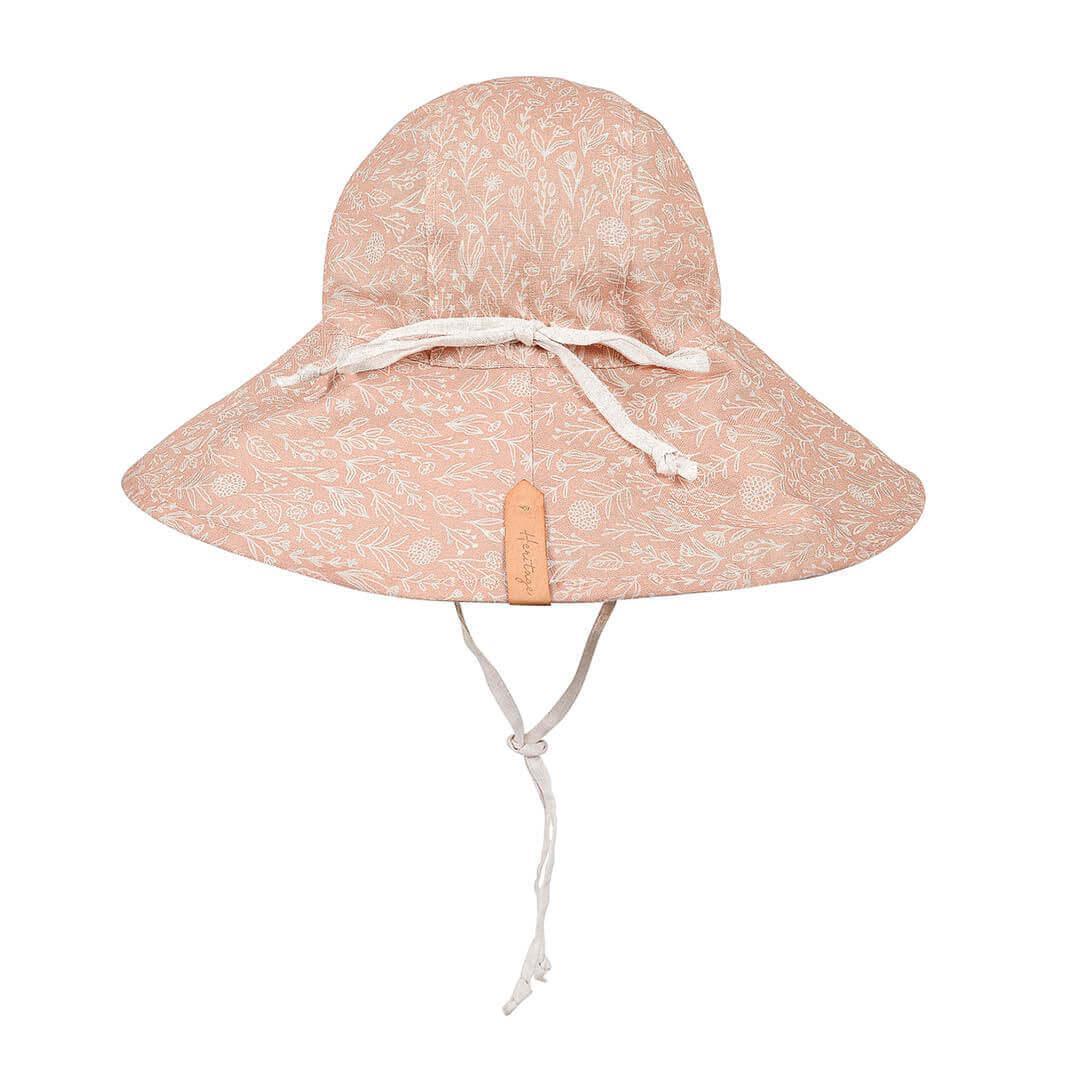Bedhead Girls Wide- Brimmed Sun Bonnet Hat- Freya/Flax S-1954803156466667521