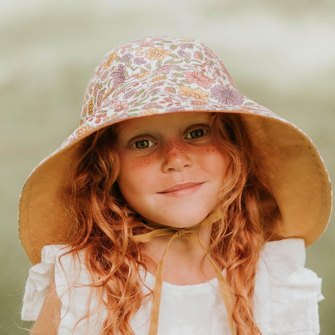 Bedhead Girls Wide- Brimmed Sun Bonnet Hat- Matilda/Maize M-1910112121841127430