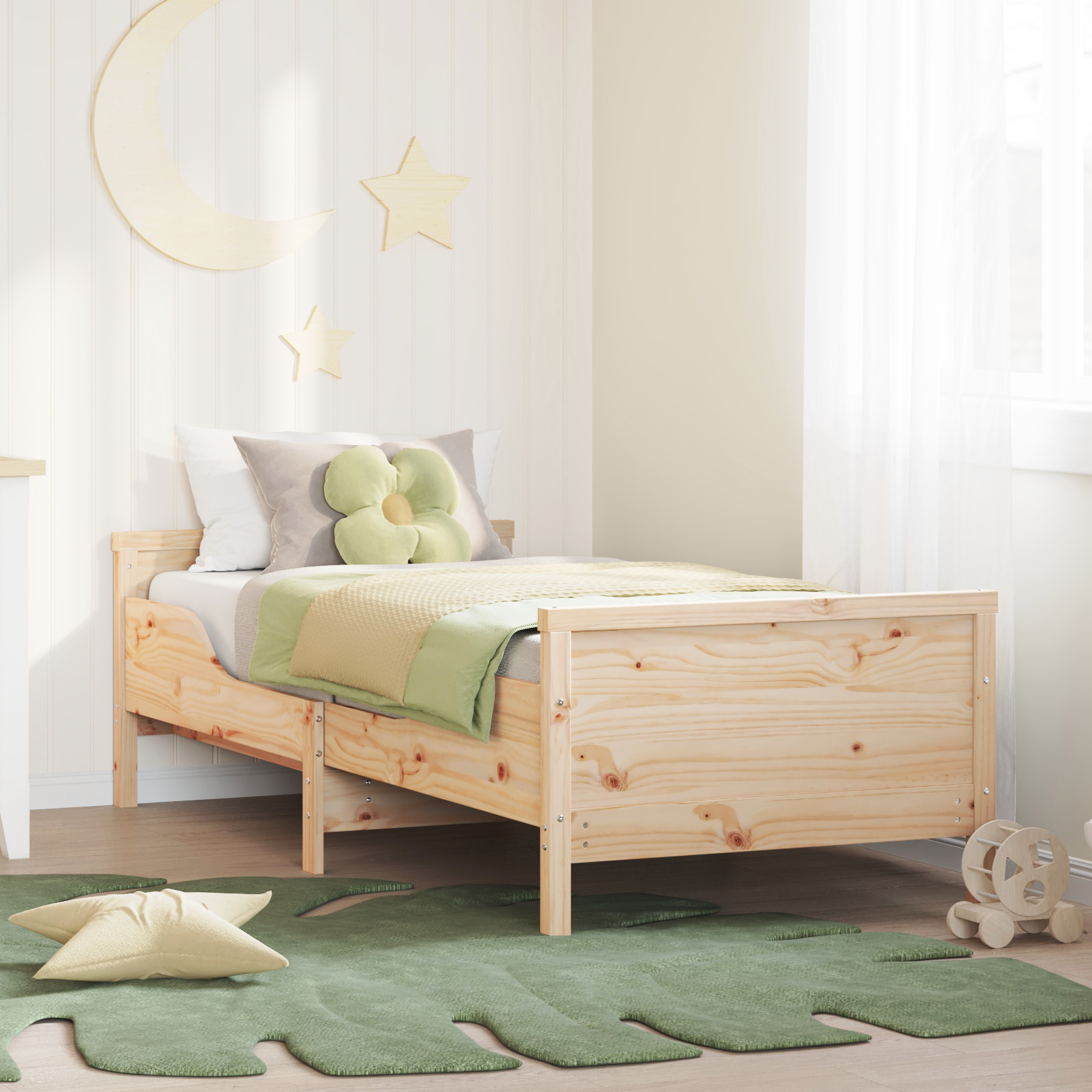 Bed Frame with Headboard Brown 80 x 200 cm Engineered Wood