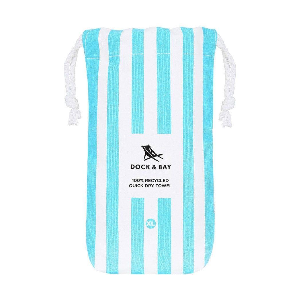 Dock & Bay Beach Towel Cabana Collection XL | Quick Dry | Tulum Blue-1954802352712192005