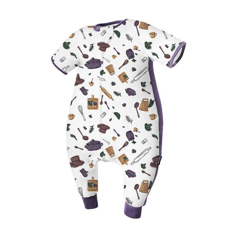 Domiamia Bamboo Short Sleeve Sleep Sack with Feet - 0.6 Tog-1954803092172181504