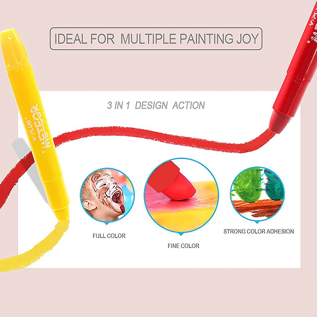 YPLUS METEOR Silky Gel Crayon Set 12 colours-1910112455640616962
