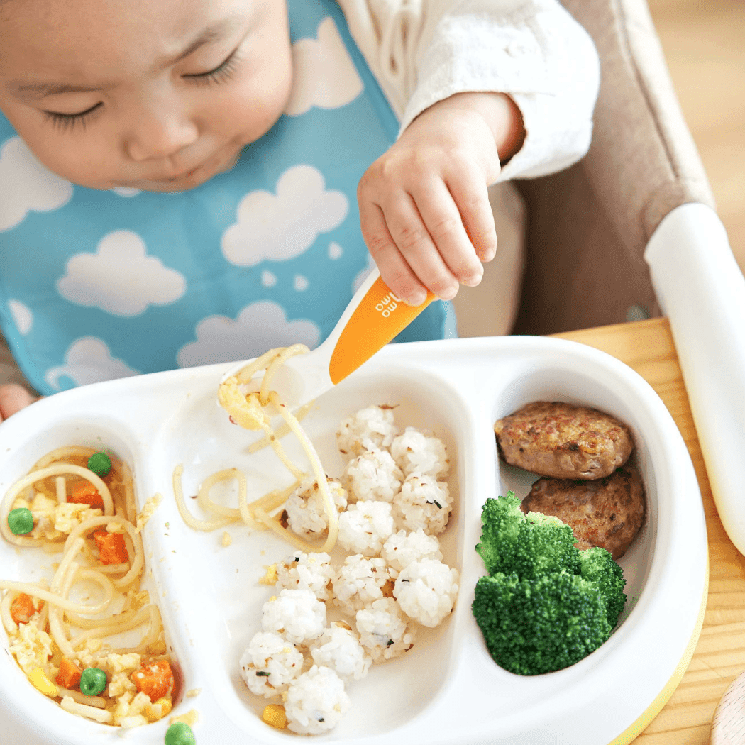 EDISON mama ForkSpoon Beginner SetOrange left Handed-1954803102615998467