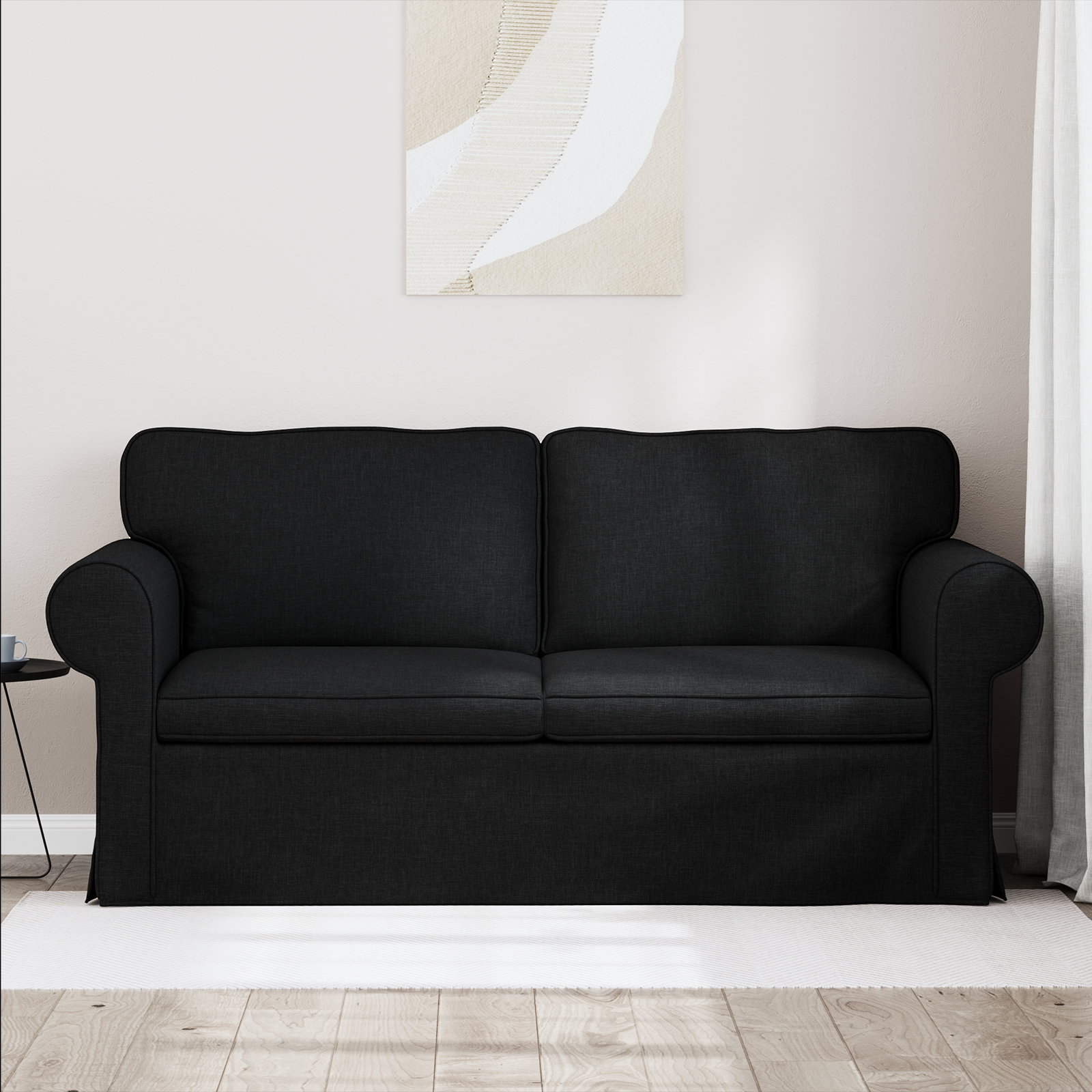 Sofa Black 175 x 82 x 80 cm Fabric