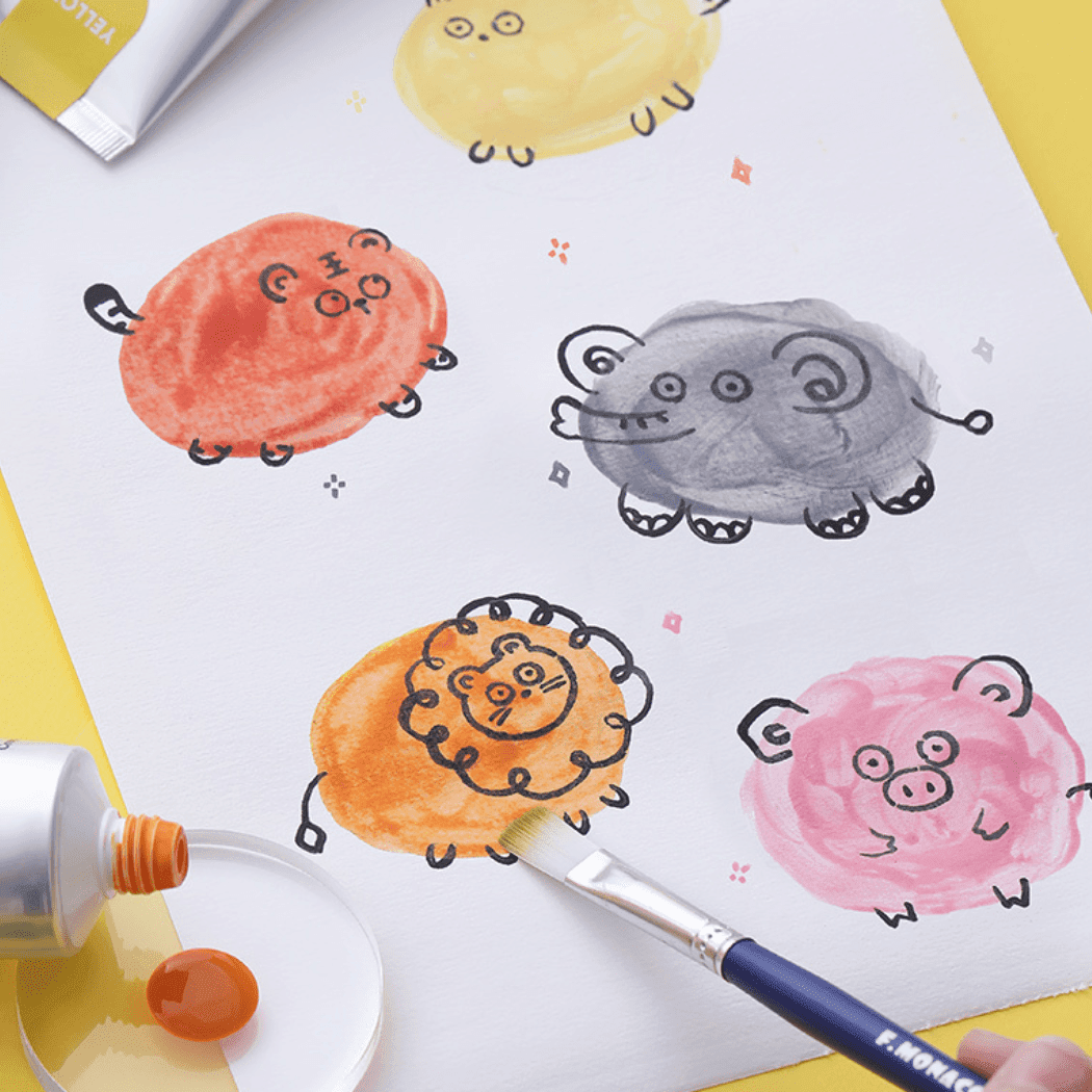 Flower Monaco Finger Paint Orange-1910112457683243008