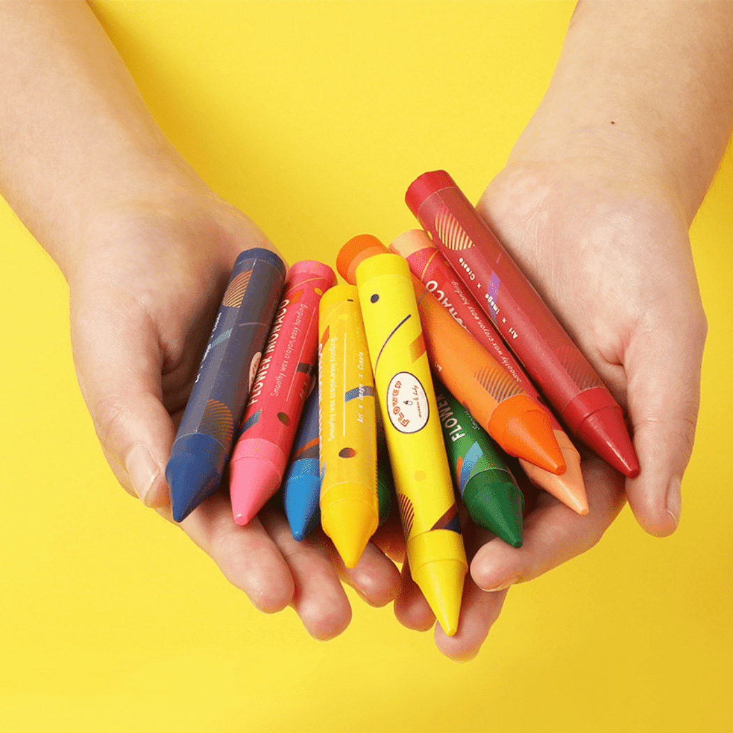 Flower Monaco Palmy Crayons 16 Colours-1954803153165750274