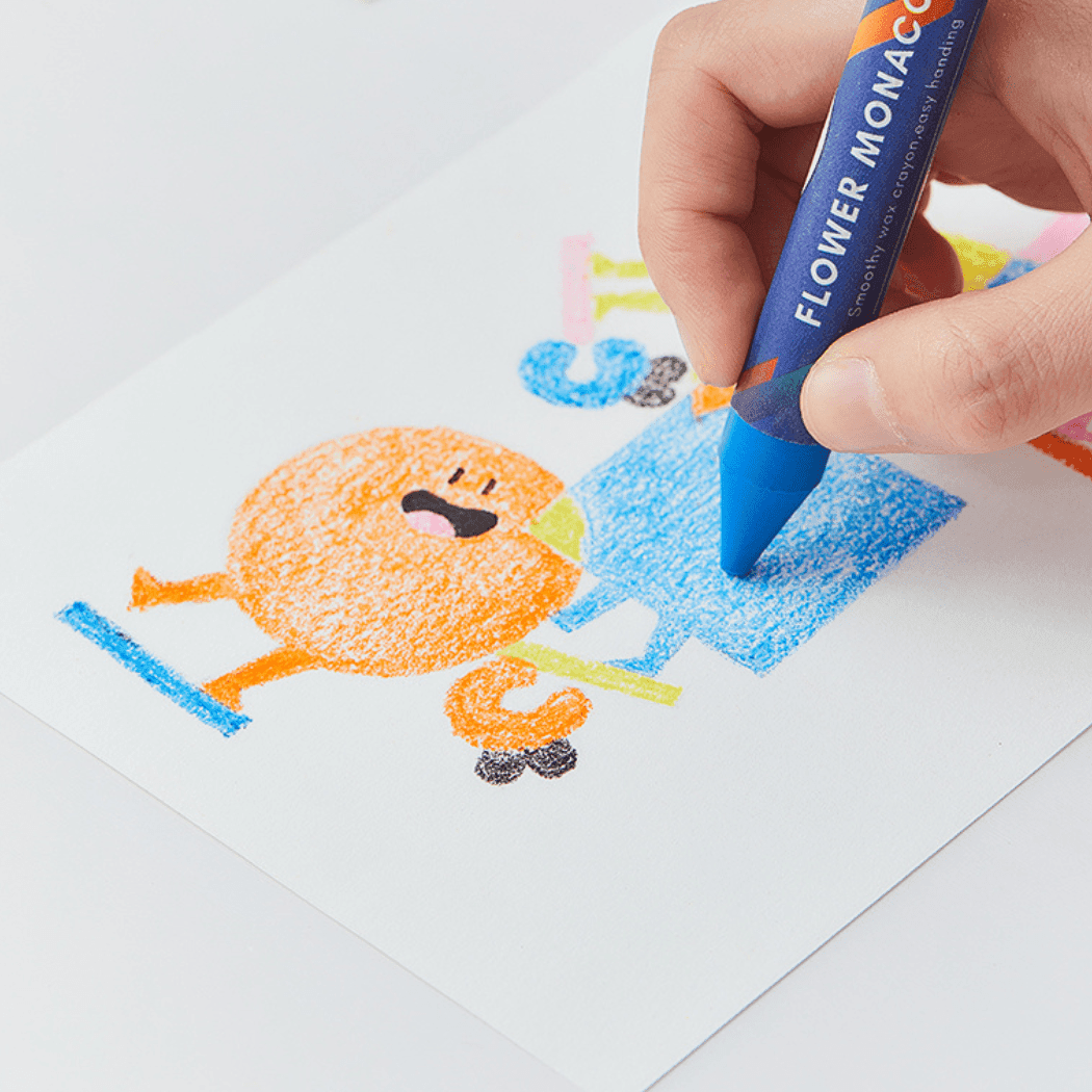 Flower Monaco Palmy Crayons 16 Colours-1954803153165750277